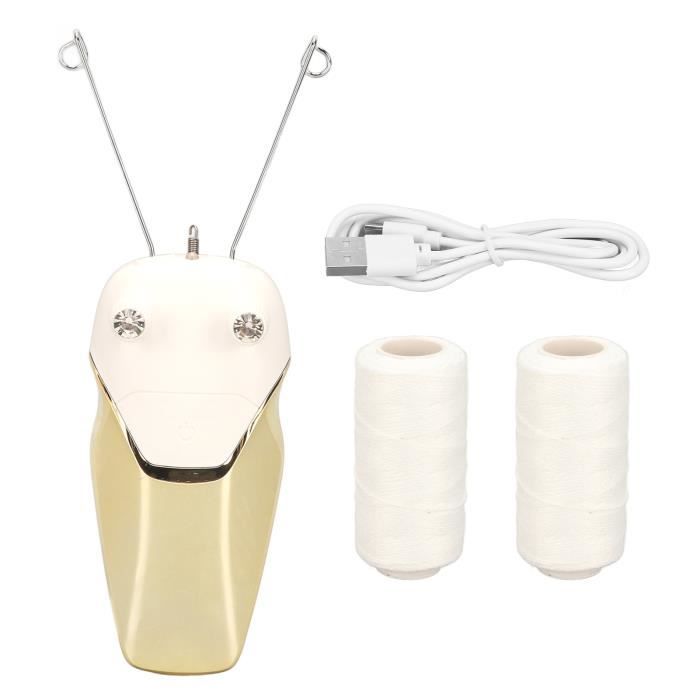 Zerodis Épilateur à fil électrique Épilation au Fil du Visage pour Femme, LED USB Rechargeable pour épilation du parfum hydratant