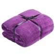 Couverture douillette - Feluna® Couvre-lit en polaire polaire Cachemire Touch : Violet-1