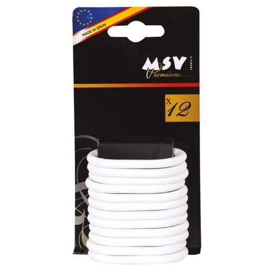 Anneaux Rideau Douche - Lot De 48, Blanc, Forme En C, Avec Fermeture Clip - Pour Tringle Standard