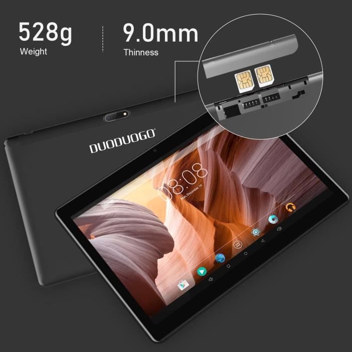 Tablette-Tablette Tactile 4G LTE -10.1" Pouces HD-8500mAH-Double SIM-32Go+2Go-Clavier1