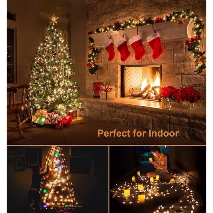 Guirlande Lumineuse LED Extérieure 100M, Lumières de Noël pour avec 8 Modes  IP44 Étanche pour Décoration Jardin, Multicolore - Cdiscount Maison