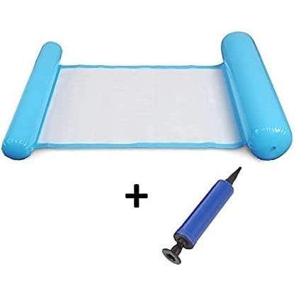 SilverChry Bouee Piscine Adulte avec des Trous, Bouée Gonflable Piscine, Matelas Pneumatique Piscine avec Une Structure en Maille – pour Les Stations Balnéaires (Bleu