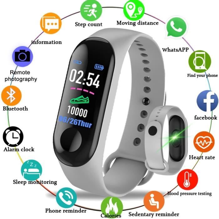 Acheter Q1 Bluetooth montre intelligente hommes femmes Sport Smartwatch  affichage météo pression artérielle moniteur de fréquence cardiaque Fitness  Tracker Bracelet intelligent