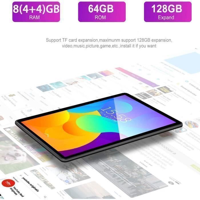 AOCWEI X900 Tablette 10 Pouces Android 12 Tactile Tablette,4 Go RAM + 64 Go ROM (TF 128 GB