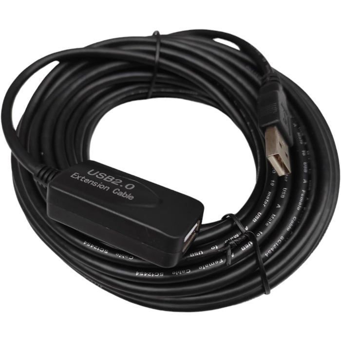 Câble Rallonge USB Mâle Vers Femelle - Longueur 70 Cm - USB 2.0 - Noir - Neuf Avec Garantie 1 An