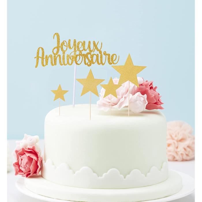 8 Pcs Decoration Gateau Joyeux Anniversaire Cake Topper,Decor