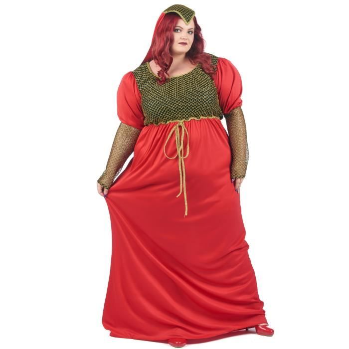Déguisement grande taille médiéval rouge femme - Cdiscount Jeux - Jouets