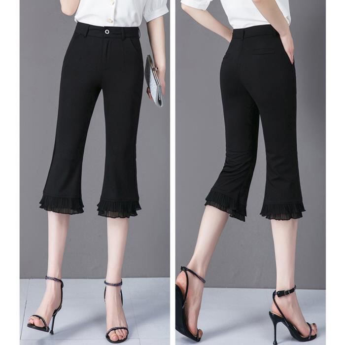 Pantacourt Femme Fermeture eclair Leger Casual Respirante