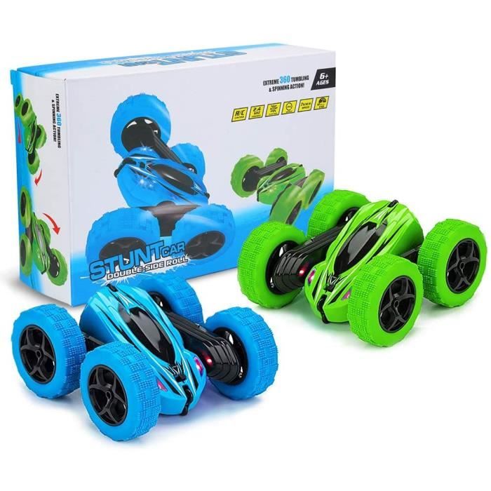 Voiture Télécommandée Stunt 4WD 360° Avec LED, Double Face, Off-road – Cool Lights Pour Enfants 6-12 Ans, Cadeau Anniversaire