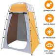 Portable Tente de Douche Camping, Étanche Cabine de Changement Extérieur Tentes de Toilette Abri de Plein Air, 120x120x180cm,Jaune-2