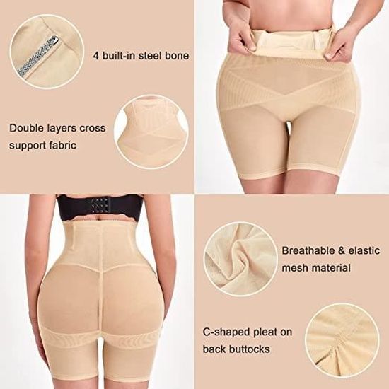 Culotte Sculptante CHUMIAN Taille Haute - Gaine Ventre Plat Et Galbe Fessier | Shapewear Invisible Femme