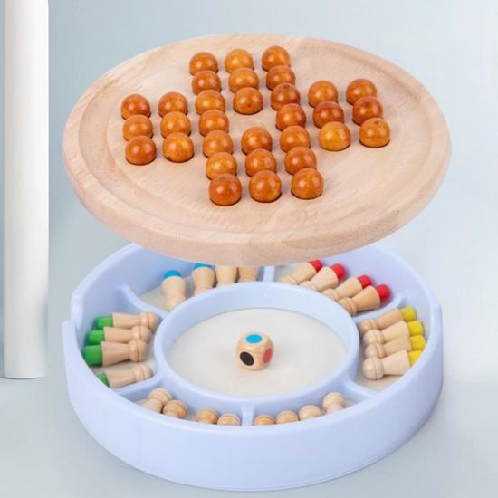 Jeu Échecs De Mémoire En Bois – Jouet Montessori Éducatif 3-6 Ans, Jeu De Société Logique & Couleurs