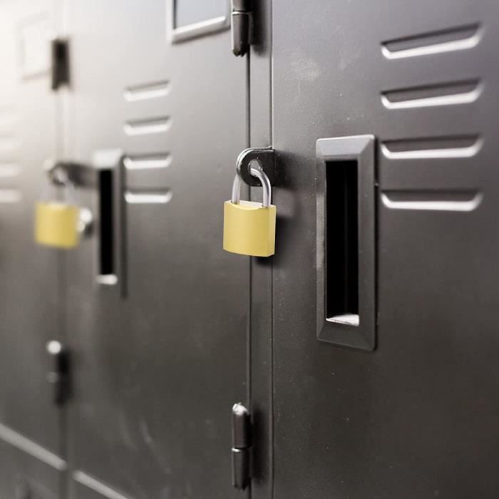 Cadenas Acier Trempé Cadenas à Clé Haute Sécurité - Acier Trempé | 4 Clés Incluses | Pour Casier, Garage, Valise, école Cadenas Casier College