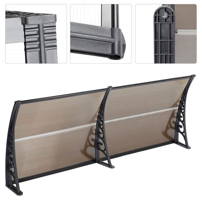 Auvent de porte dentrée, contre pluie neige uv, porte toit marquise