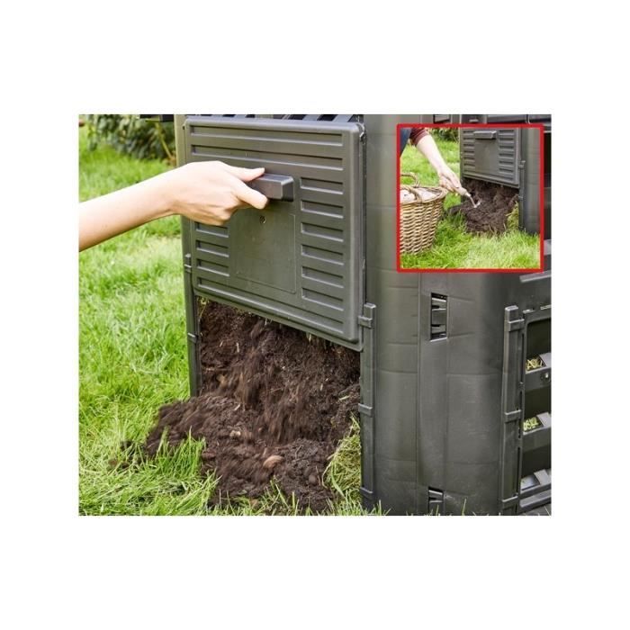 Composteur de jardin HECHT 3060 - 360L - Résistant aux UV et aux  intempéries - Cdiscount Jardin