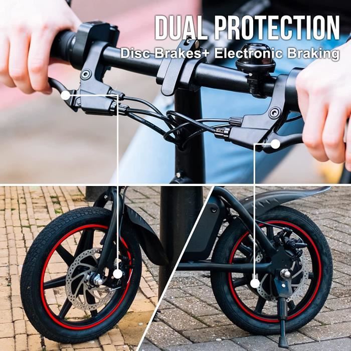 Windgoo Velo Electrique Pliable 14 Pouces Draisienne electrique Non equipe d accelerateur Autonomie 40 45km Cdiscount Sport