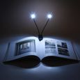 Tbest Lampe à pince Clip sur pupitre de lecture de livre Mini lampe à LED à bras réglable double (8 perles)-3