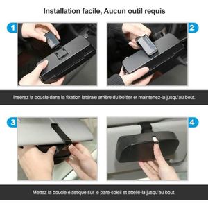 Porte-lunettes Pour Pare-soleil Voiture – Étui Protecteur Anti-rayures – Fixation Facile Et Stable