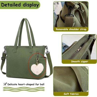 Sac Bandoulière Tote Bag Makukke En Cordon - Grand Sac Shopper Femme Pour Travail, École, Voyage