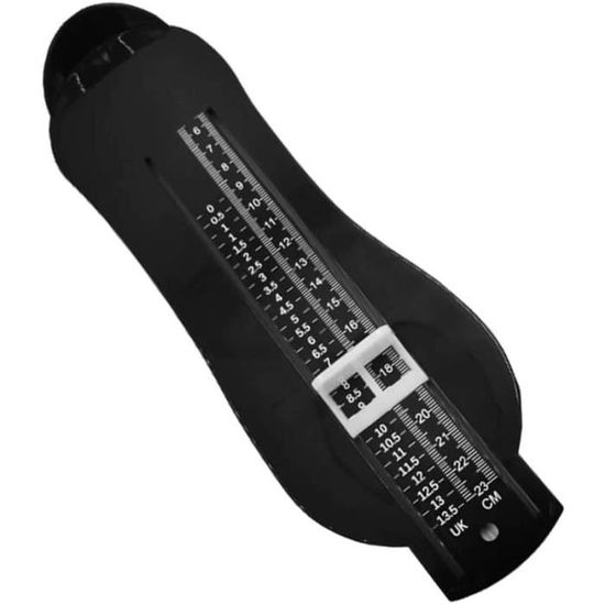 Pédimètre Enfant/Adulte - Mesure Pointure EUR 18-47/UK 2-12, Avec Mètre Ruban, Noir