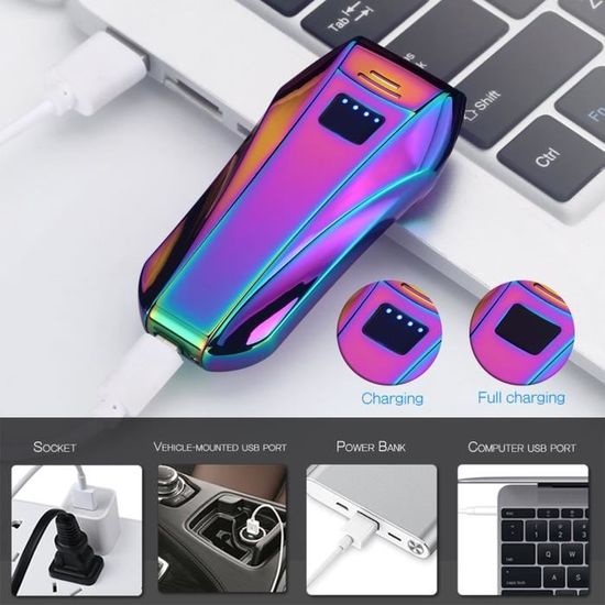 Secouez pour allumer Fil Chauffant Intelligent D/étecteur de Gravit/é /Électronique USB Rechargeable Anti-vent Coupe-vent plus l/éger Sans flamme Bobine Briquet No/ël Cadeau pour homme Briquet Electrique