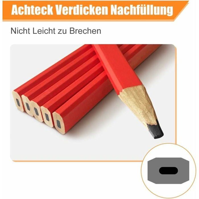 Crayons de charpentier octogonal plat HB 180mm - LYRA Crayons de charpentier octogonal plat HB 180mm - LYRA