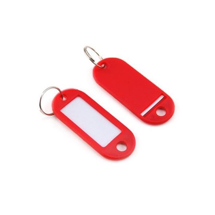 Porte-clés en plastique avec anneau fendu pour bagages, étiquettes  d'identification, étiquettes nominatives, porte-clés, nouveau type, haute  qualité, 10 pièces - AliExpress