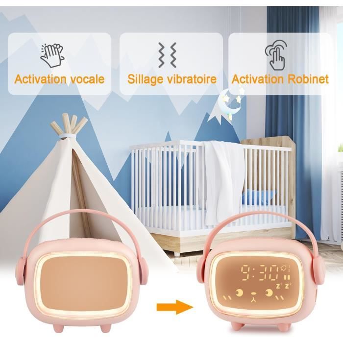 Réveil Matinal Doux Réveil Numérique Compact Avec Grand écran LCD – Alarme Progressive, Snooze Et Coque Antichoc Pour Enfants (orange Réveil Matinal Doux Réveil Numérique Compact Avec Grand écran LCD – Alarme Progressive, Snooze Et Coque Antichoc Pour Enfants (orange