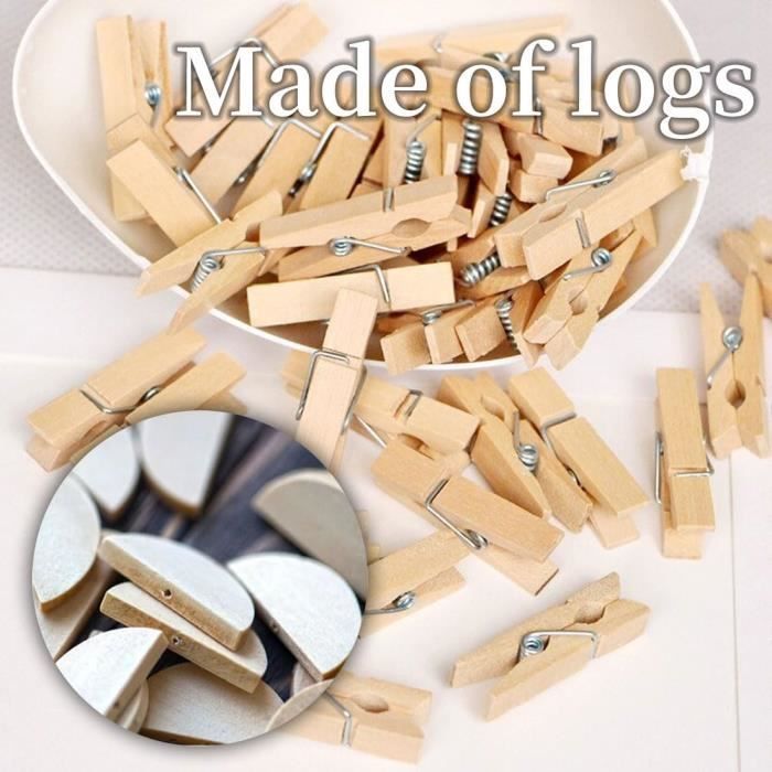 200 Pinces à Linge En Bois Miniatures | Parfaites Pour Linge Délicat, Déco, Créations DIY