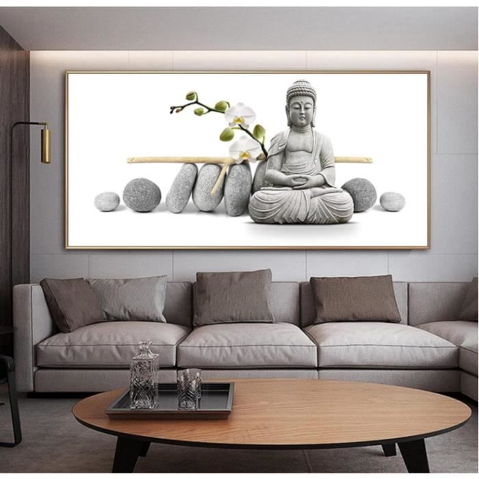 Tableau Aux pieds de Bouddha  Décoration murale sur toile –