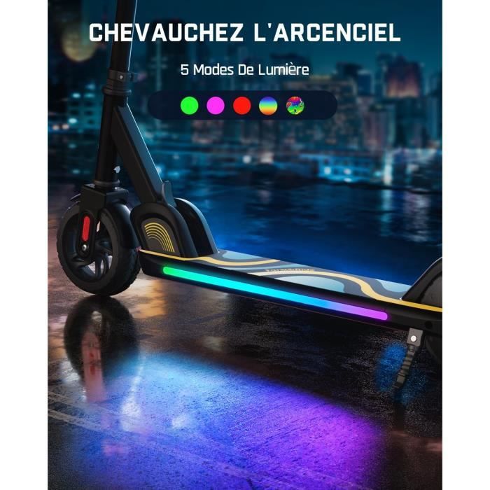Trottinette électrique FanttikRide C9 Pour Enfants – 2 Vitesses 10/16 Km/h, Autonomie 8 Km, écran LED, Hauteur Réglable 80-93 Cm, Pliable 6,2 Kg, Max 60 Kg