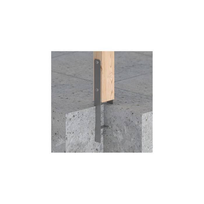 Pied de poteau en H zingu sceller 91 x 600 x 6 0 mm