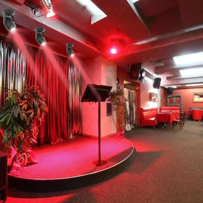 Mini Projecteur LED Scène 7 Couleurs - Faisceau Réglable 180°/360° - Portable Pour DJ, Bar, Fêtes - AC 85-265V