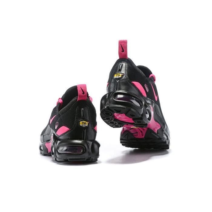 Air max noir shop et rose femme