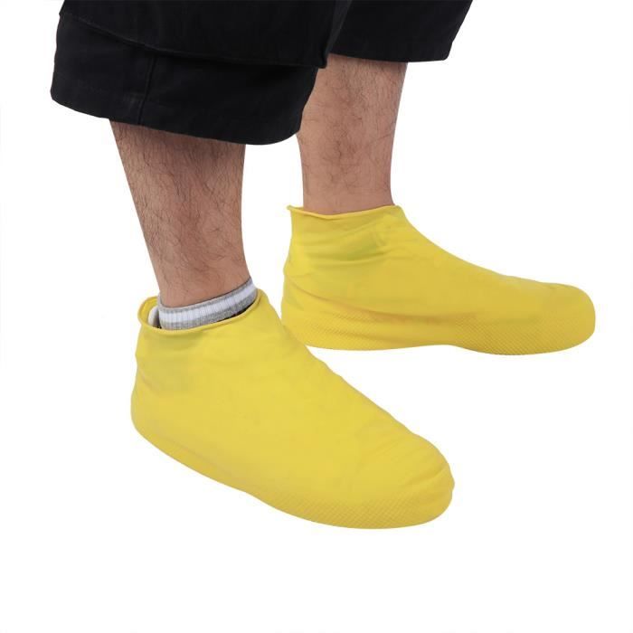 Couvre-chaussures imperméable réutilisable de 27 cm de haut - Ouverture  festonnée - Facile à mettre et à enlever - Couleur : B - Taille 4XL
