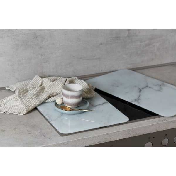 WENKO Protection plaque de cuisson, couvre plaque de cuisson en verre  Granit, Lot de 2, verre trempé, 30x52 cm, multicolore - Cdiscount Maison