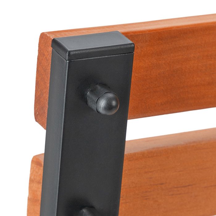 Relaxdays Banc De Jardin 2 Sièges Bois Et Fonte - Balcon Terrasse Rustique Brun/Vert 125 Cm