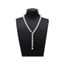 16/" Blanc eau douce perle /& Argent Sterling Cluster Collier Tour de cou