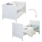 Lit bébé évolutif - 70 x 140 cm - ROBA - EASY SLEEP - Blanc laqué