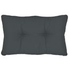 BEAUTISSU HOME STYLE Beautissu Coussin lounge 50x40x12cm - Gris graphite - Pour Dossier - Idéal pour extérieur jardin balcon - Imperméable - Xluna