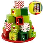 Spielwerk® Calendrier de l'Avent en bois réutilisable 'Montagne de cadeaux' 24 tiroirs à remplir individuel Déco Noël intérieur