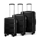 British Traveller Set de 3 Valises de Voyage (54/64/74cm) Valise Rigide Trolley Bagages ABS+PC avec roulettes et Serrure TSA, Noir