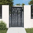 Portail De Jardin VidaXL Acier Corten - Portillon Patio Design Herbe, Plusieurs Dimensions Disponibles