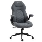 VINSETTO Fauteuil de bureau chaise de bureau ergonomique hauteur réglable pivotant 360° accoudoirs relevables tissu anthracite