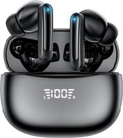Ecouteurs Bluetooth sans Fil Sport, Oreillette Bluetooth 5.3 Réduction du Bruit ANC et ENC 60H d'Autonomie Écran LED, Noir