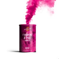 Fumigène en Pot 1 MINUTE couleur Rose - Allumage à mèche, durée 60 secondes,