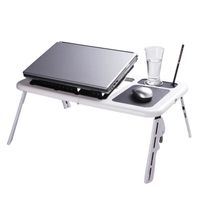 Table Ordinateur Pliable Inclinable pour PC Portable avec Refroidisseur