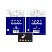 Lot de deux blocs de bureau 2022 Oberthur Date à Droite + 1 Index Adhésif Blumie