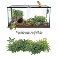 GOD03962-HURRISE plante artificielle d'aquarium Plante artificielle verte fausses feuilles Aquarium Fish Tank Reptile Terrarium orn