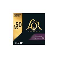 Pack de 50 capsules café L Or Espresso Supremo 4090916 260 g Noir et Violet